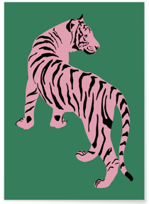 Affiche Le tigre rose | A3 : 29,7x42cm