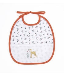 Bavoir à broder 6 mois "Feuillage" - DMC Orange