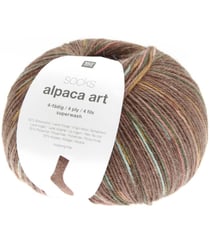 Pelote de Laine Socks Alpaca Art 4 fils - 100g - Rico Design : Chaussettes Douces et Confortables 07 Baie