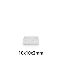 10 Aimants carrés neodyme 10mm x 10mm x 2mm