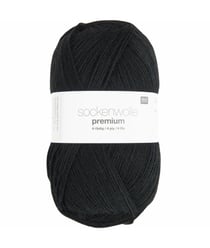 Fil à chaussette SOCKENWOLL PREMIUM 4 brins - 100gr - Rico Design 22 Noir