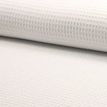 Tissu Nid d'abeille Blanc cassé