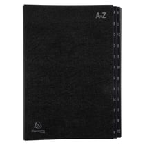 Trieur rigide Economique Ordonator 24 compartiments alphabétiques- 24x34cm - Noir - x 8 - Exacompta