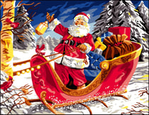 Canevas antique La magie de Noël 50x65cm