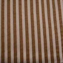 Tissu Coton imprimé Marina rayures Marron sur fond Pêche - Au mètre
