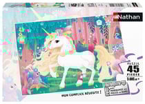 Puzzle enfant 45 pieces Licorne - Nathan Jeux - Aqua