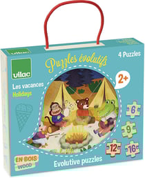 4 puzzles evolutifs les vacances
