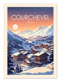 Affiche 50 x 70 cm -  Courchevel - Studio Inception
