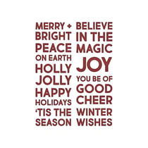 Matrices de découpe - Vœux de Noël anglais - 9 dies Thinlits - Tim Holtz - Sizzix