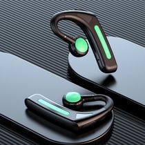 Oreillette Bluetooth Conduction Osseuse Autonomie 12h Distance 15m Siri Intégré Vert YONIS