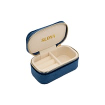 Mini boîte à bijoux velours bleu lapis-lazuli