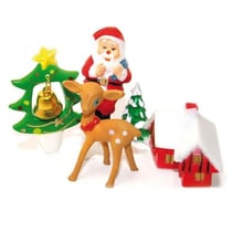 12 décorations en plastique pour gâteau de Noël