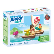 Junior 71459 Vaiana et bateau a voile, Flotte dans l'eau, Jouet pour le bain, Disney, Des 12 mois