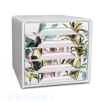 Bloc de classement 5 tiroirs standards Smoove Tropical blanc - CEP