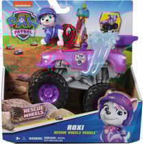 Coffret pat patrouille rescue wheels : tout terrain + roxi - vehicule transformable - figurine chien - paw patrol - spin master