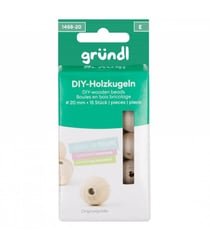Perle en bois pour Macrame 20mm - Grundl Marron