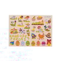 Gommettes - Lapin - Poule - Pâques - Pour enfant - 120 stickers - Repositionnable - Cléopâtre
