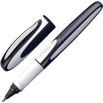 Stylo roller - Rechargeable avec cartouches d'encre - Blanc et gris - Pointe moyenne - Schneider