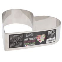 Cœur à mousse inox H 4,5 cm L 16 cm
