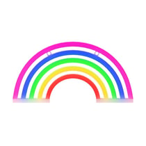 FOREVERLIGHT - Neon LED mural ARC EN CIEL USB-A 2M ou 3PILES AA