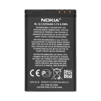 Nokia Batterie Li-ion 1320mAh Original Compatible Nokia Modèle BL-5J Noir
