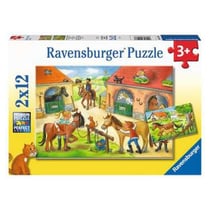 Puzzle 2D 2 x 12 pièces - Vacances au manège - Ravensburger