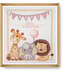 Kit de Point de Croix Bébé 36 x 36 cm – Trimits Bébé