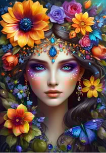 Puzzle 1000 pièces - La Femme Fleur - Alipson Puzzle