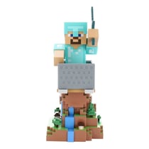 Minecraft - Figurine Cable Guys Steve in Diamond Armour support de manette et support de téléphone 22cm