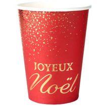 10 Gobelets Joyeux Noël Scintillant