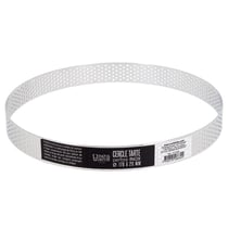 Cercle à tarte perforé inox H 2 cm Ø 17,8 cm