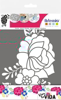 StopPochoir fleurs 29,7x21 cm - Artemio