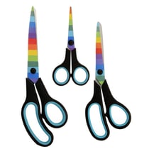 Lot de 3 Ciseaux professionnels arc en ciel