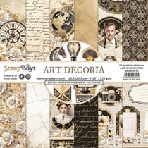12 papiers scrapbooking 20 x 20 cm Scrapboys ART DECORIA