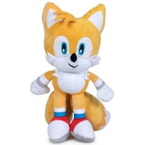 Peluche sonic : tails le renard 35 cm - amis de sonic le hérisson - doudou licence