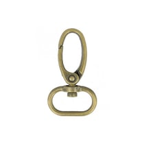 Mousqueton 20mm couleur or antique