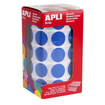 Apli Agipa - Gommettes rouleau Rond Ø 20 mm bleu x 1 770