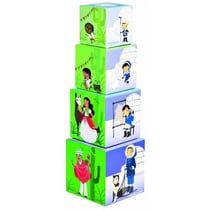 Pyramide geo cubes - janod - 02949 - jouet a empiler