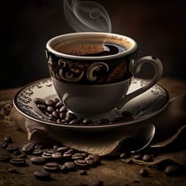 Tableau sur toile graines de café 45x45 cm