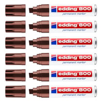 Lot de 6 Marqueurs permanent 4-12 mm - EDDING - Marron - Rechargeable