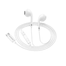 Mayaxess Écouteurs pour Galaxy S22 Plus Filaires USB-C avec Micro intégré Blanc