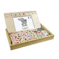Bio toys - l'ecole des mots bilingue français / anglais – jeu en bois