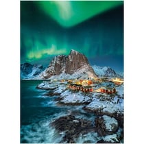 Puzzle norvege iles lofoten et les aurores boreales 1000 pieces - collection paysage et mer - clementoni - 39775