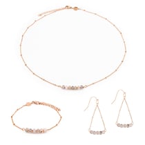 Collier, bracelet et boucles d'oreilles Piana en pierres Labradorite