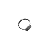 Bague à décorer avec rondelle, 12mm ø, platine, 2 pces