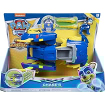 Pat patrouille chase avec voiture de police transformable - figurine chien - paw patrol mighty pups super paws - spin master