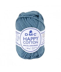 Pelote de 20Gr - coton spécial Amigurumi HAPPY COTTON - PPSC - Oeko Tex- Dmc 750 Bleu