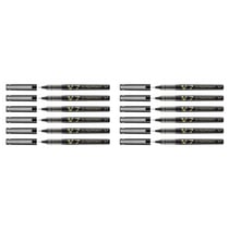 Lot de 12 stylos roller Hi-Tecpoint V7 Pilot - Encre liquide - Pointe moyenne - Noir