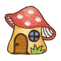 Lot de 3 écussons thermocollants féérie champignon 3x3cm