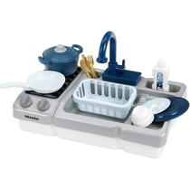 Jouet d'évier - Évier de cuisine Miele avec robinet fonctionnel et accessoires - Livré avec de nombreux accessoires.